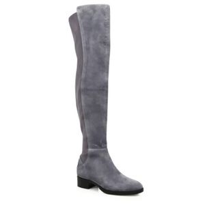 New Tory Burch Caitlin Grey Suede OTK Boots 6.5